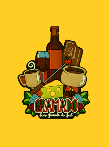Ímã Delícias de Gramado Emborrachado