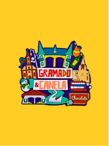 Ímã Pontos Turísticos Gramado & Canela Emborrachado