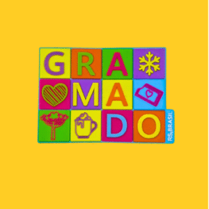 Ímã Mosaico Colorido Gramado Emborrachado
