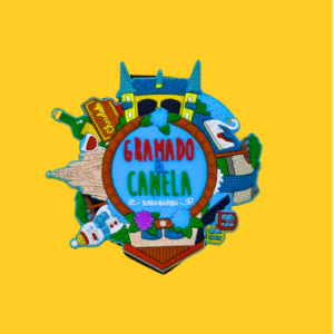Ímã Redondo Gramado & Canela Emborrachado