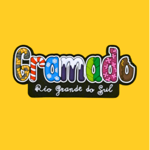 Ímã Gramado Letras Fundo Preto Emborrachado