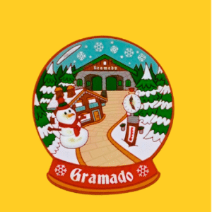 Ímã Globo de Neve Pórtico de Gramado Emborrachado