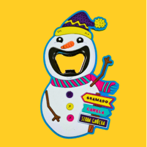 Ímã Abridor Boneco de Neve Emborrachado