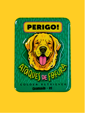 Ímã Golden Retriever Gramado Pet
