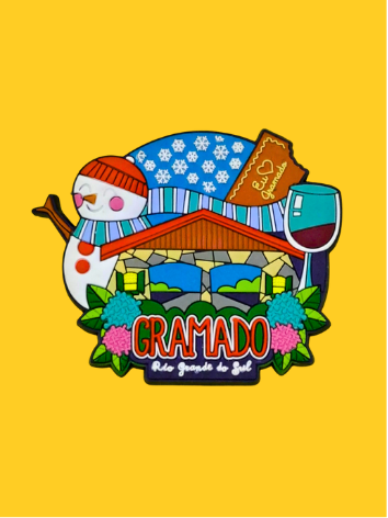 Ímã Pórtico Boneco Delicias Emborrachado