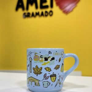 Xícara Cafezinho Azul Memórias de Gramado e Canela