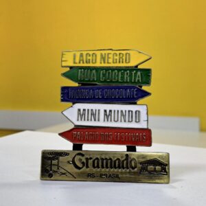 Enfeite Placas Locais Gramado - Metal