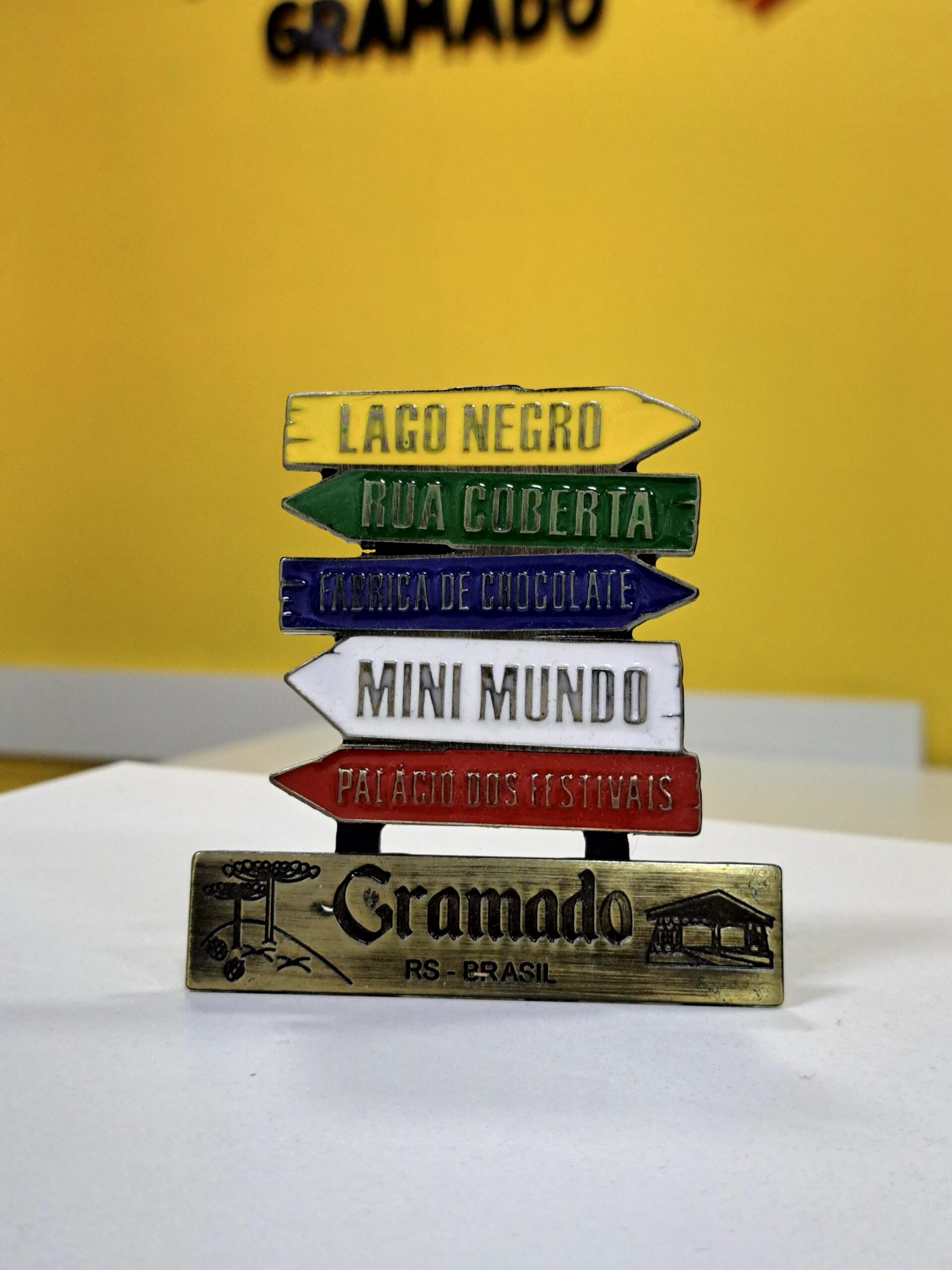 Enfeite Placas Locais Gramado - Metal