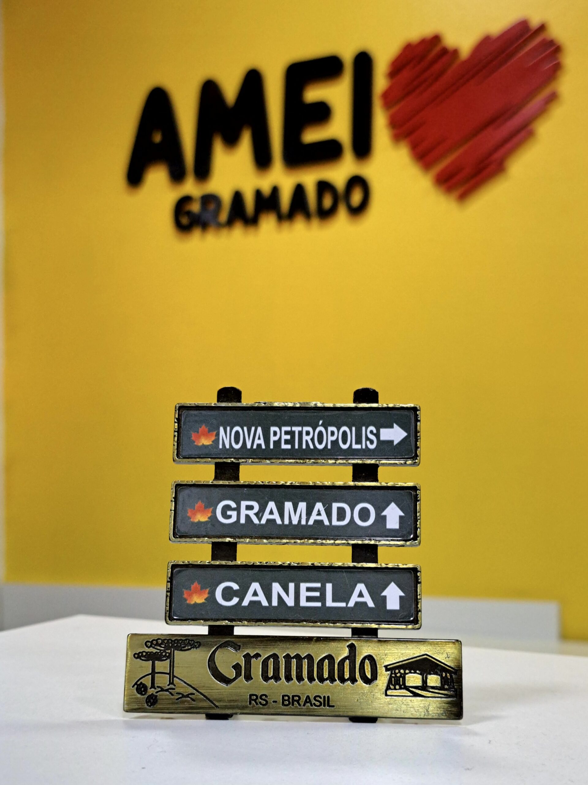 Enfeite Placas Cidades Metálico