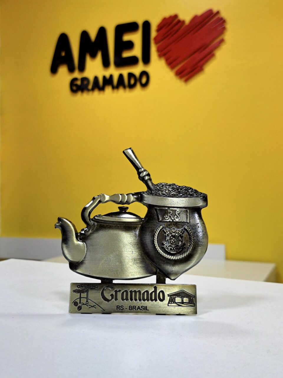 Enfeite Chimarrão Gramado - Metal