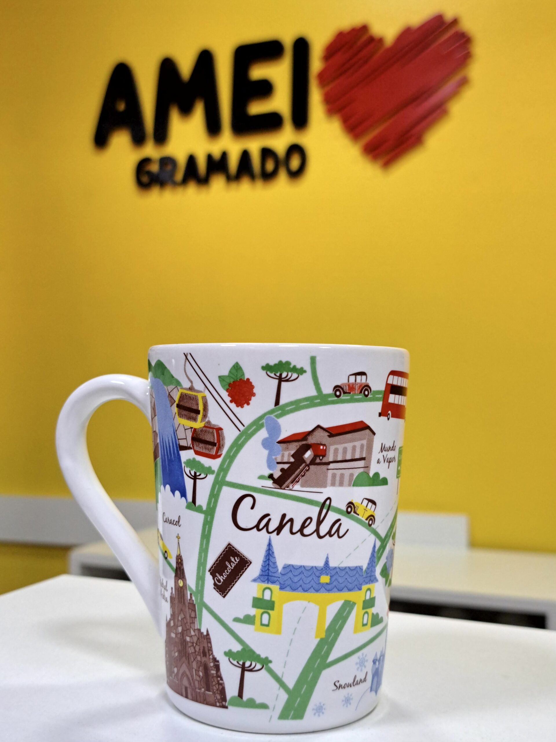 Xícara Mapa Gramado e Canela