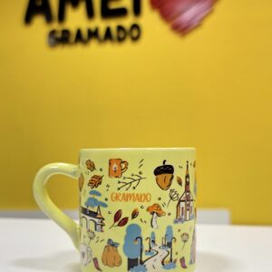 Xícara Cafezinho Amarela Memórias de Gramado e Canela