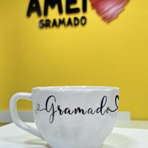 Xícara de Chá Branca Gramado Serra Gaúcha