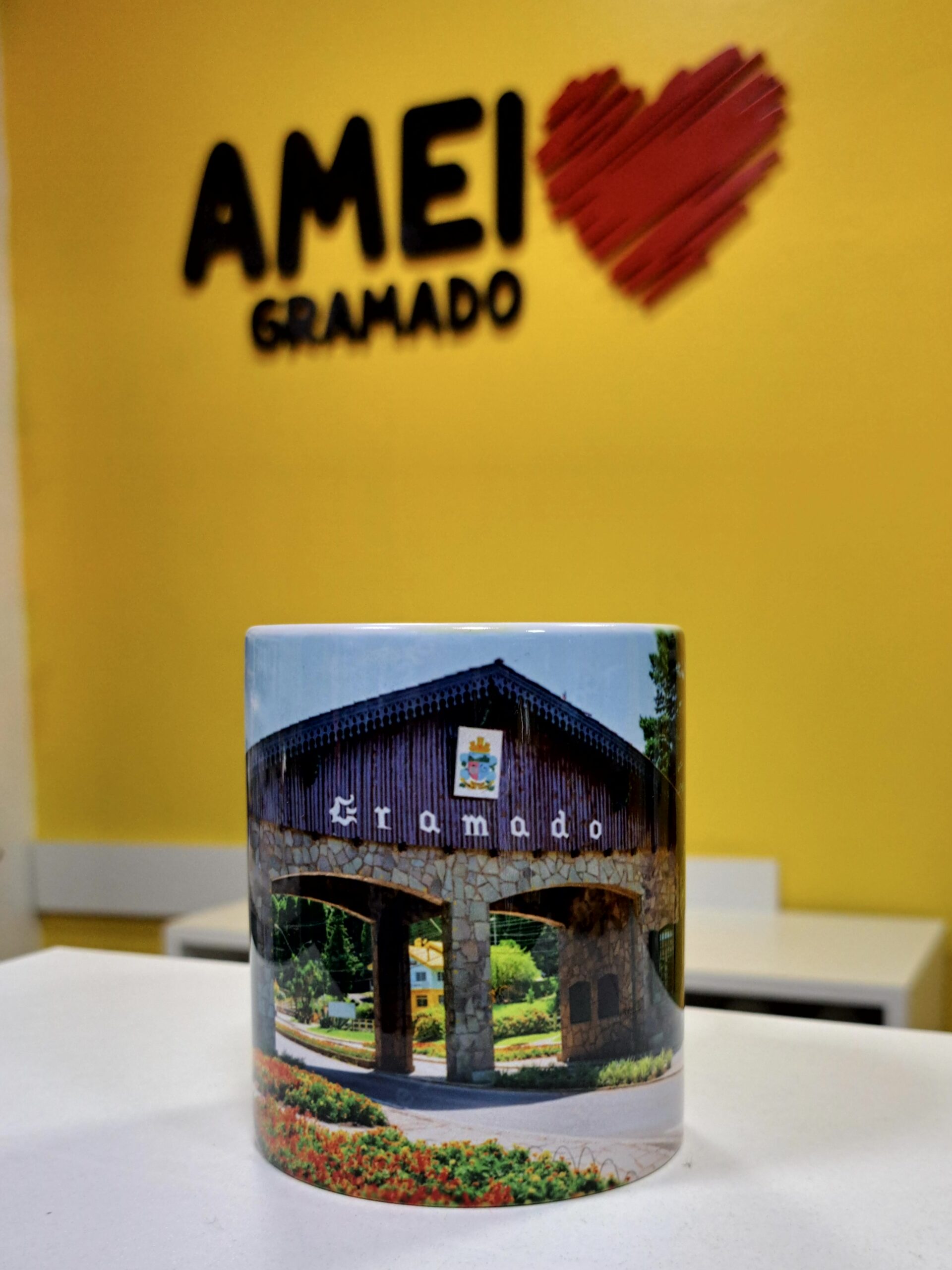 Caneca Reta 325ml Pórtico de Gramado Foto - Clássico NP