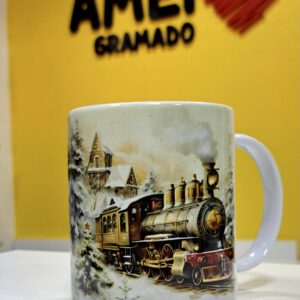 Caneca Cores 325ml Maria Fumaça Neve Ilustração