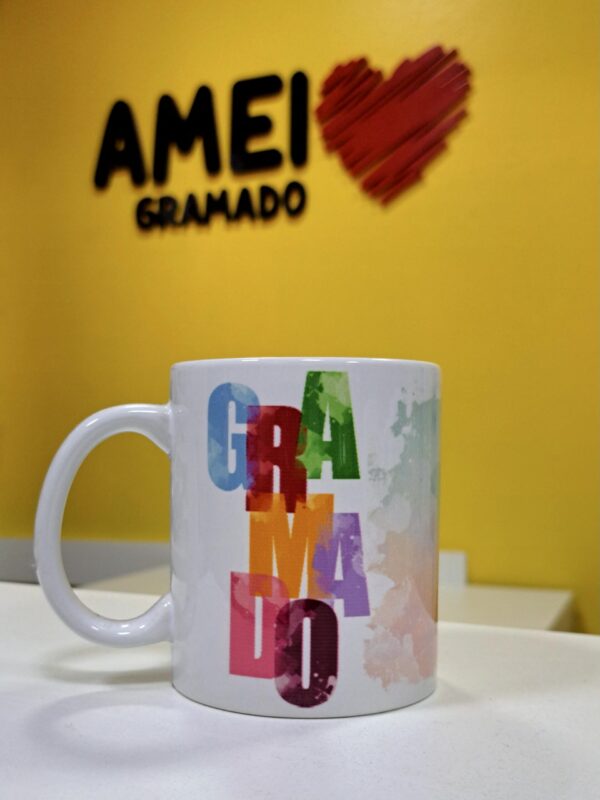 Caneca Cores 325ml Fonte Amor Eterno Gramado Colorida - Imagem 2