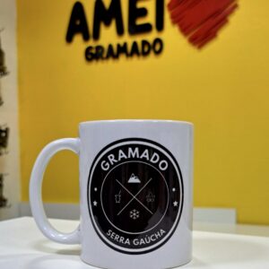 Caneca 325ml Brasão Preto e Branco
