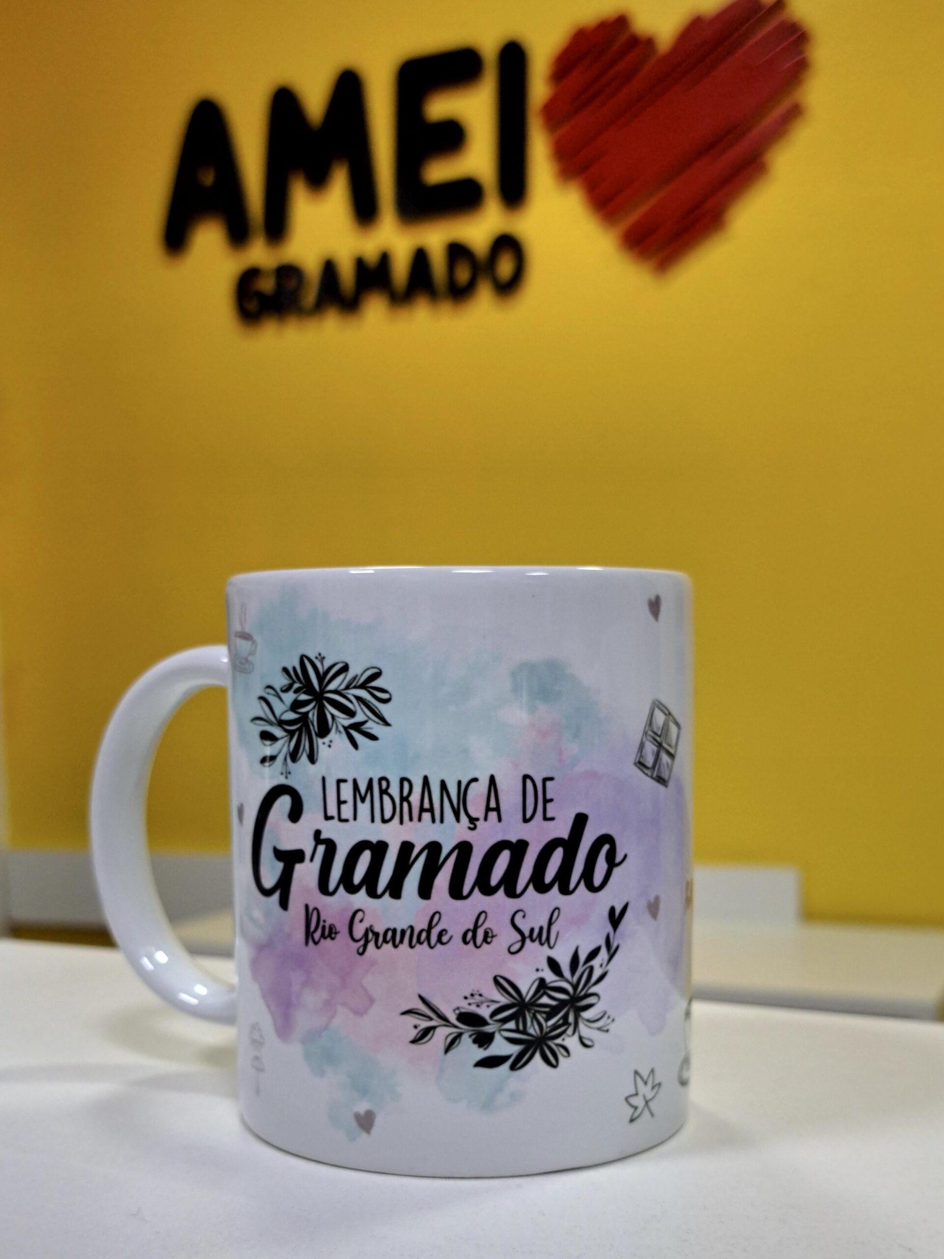 Caneca Cores Locais de Gramado "Estive em Gramado Lembrei de Você"