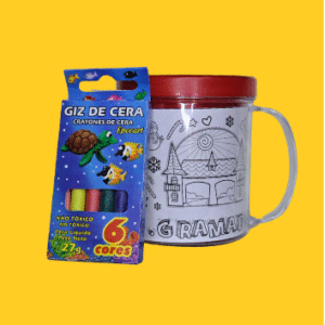 Xícara Para Colorir Amarela