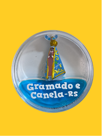 Ímã Globo de Neve Flutuante Nossa Senhora