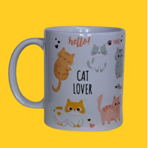 Xícara Ceramica Cat Lover Colorida