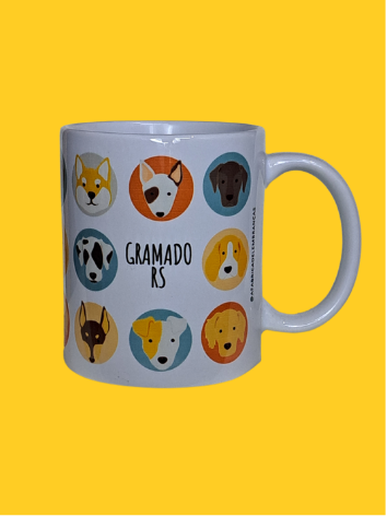 Xícara Ceramica Dog Lover Colorida - Imagem 2