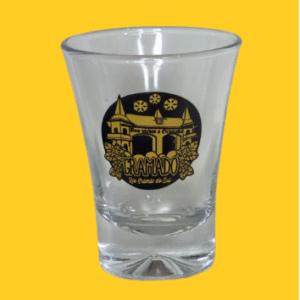 Copo Shot Curvo Pórtico Antigo Vermelho