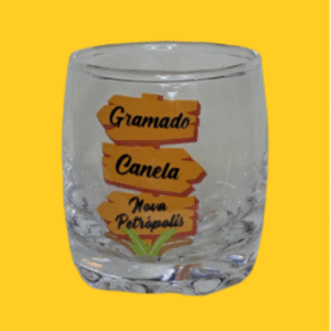 Copo Shot Base Franzida Placas Cidades Gramado