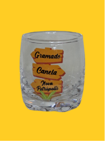 Copo Shot Base Franzida Placas Cidades Gramado