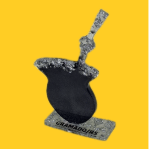 Enfeite Chimarrão Pórtico Antigo e Dourado