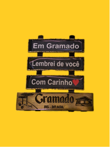 Enfeite Chimarrão Terracota e Dourado