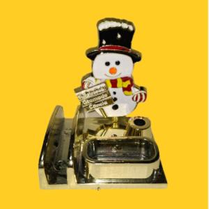 Porta Caneta, Cartões e Clipes Boneco de Neve