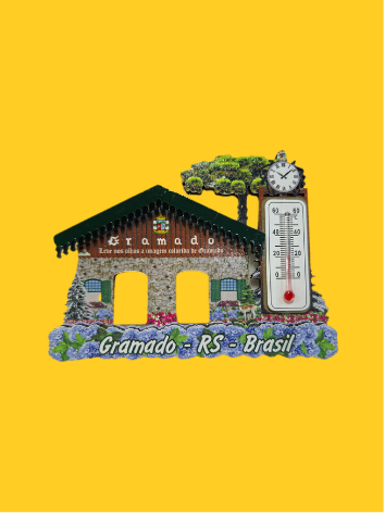 Ímã Pórtico Antigo com Termômetro